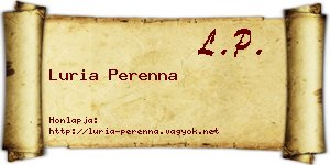Luria Perenna névjegykártya